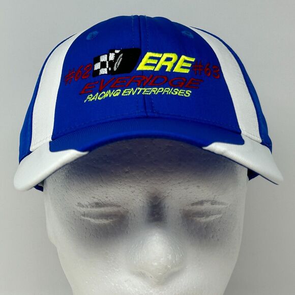 Cassten Everidge Auto Racing Enterprises Hat Cap Blue ERE Motorsports Strapback - Picture 2 of 10